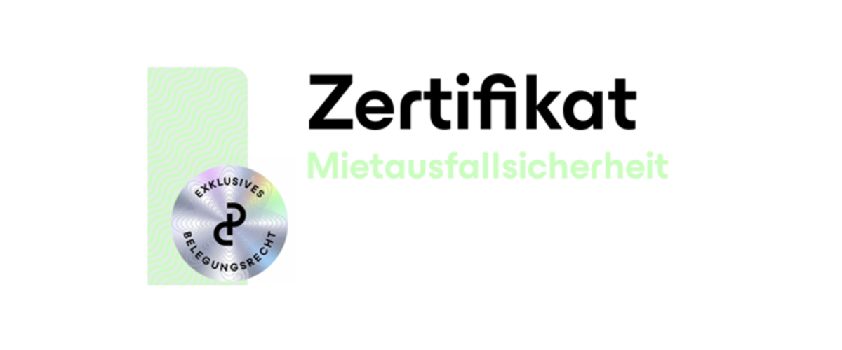 Zertifikatskopf Mietausfallsicherheit